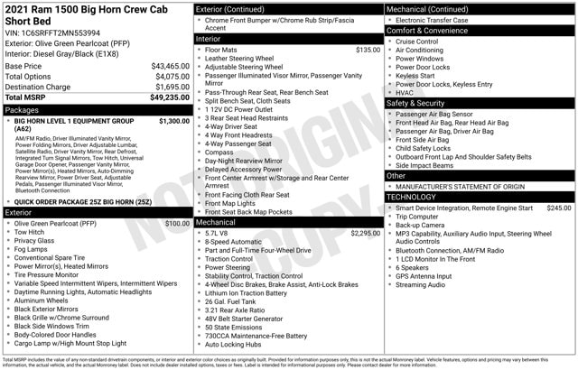 ram ram 1500 pickup 2021 1C6SRFFT2MN553994 image ram ram 1500 pickup 2021 1C6SRFFT2MN553994 image